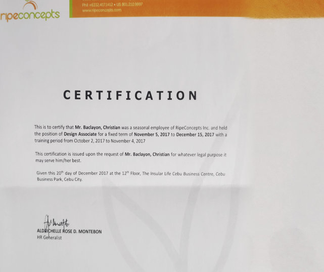certificate 4